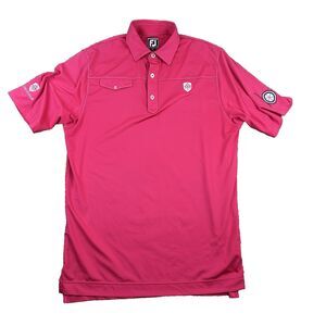 FootJoy Greystone Mens‎ M Polo Shirt Pink Stretch Golf Activewear Performance